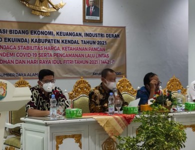 Rapat Koordinasi Bidang Ekonomi, Keuangan, Industri Daerah (Rakorbid Ekuinda) Kabupaten Kendal Tahun 2021